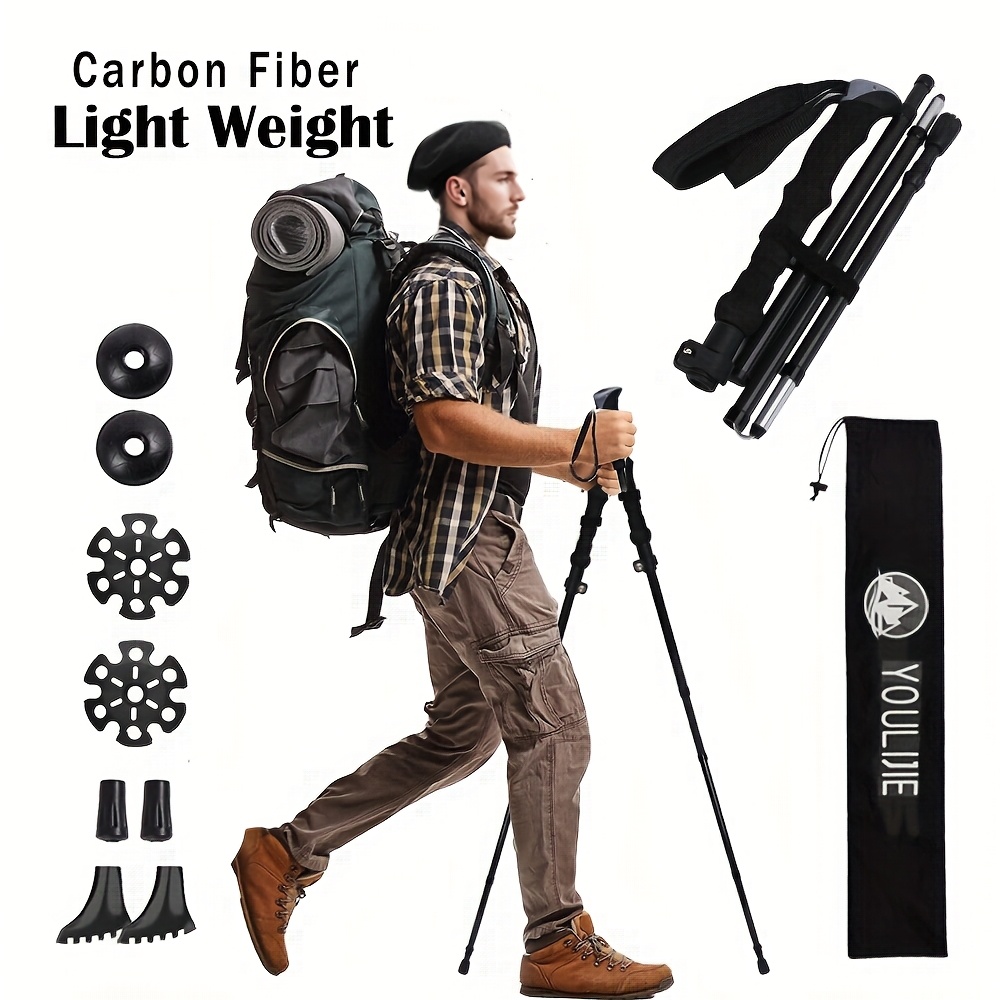 Trekking Pole Carbon - 2'li Paket Hafif %100 Karbon Fiber
